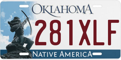 OK license plate 281XLF