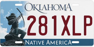 OK license plate 281XLP