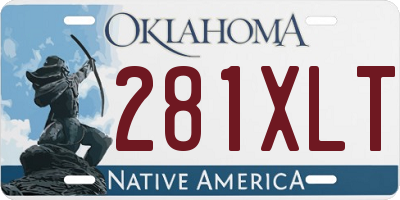 OK license plate 281XLT