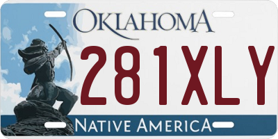 OK license plate 281XLY
