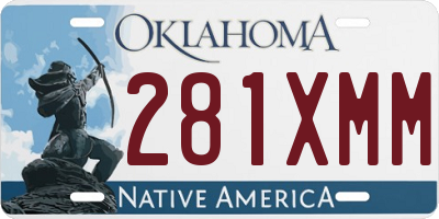 OK license plate 281XMM