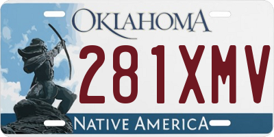 OK license plate 281XMV