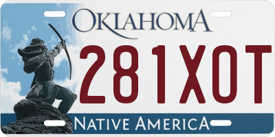 OK license plate 281XOT