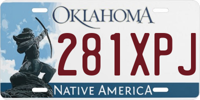 OK license plate 281XPJ