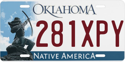 OK license plate 281XPY
