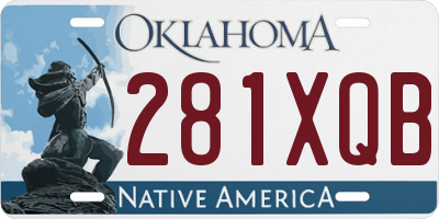 OK license plate 281XQB