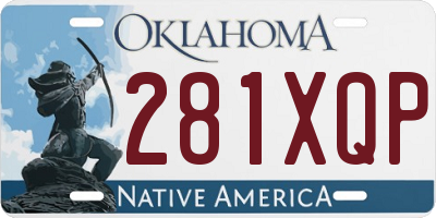 OK license plate 281XQP