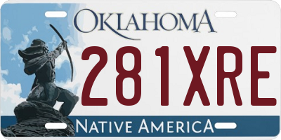 OK license plate 281XRE