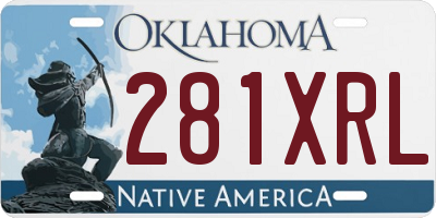 OK license plate 281XRL