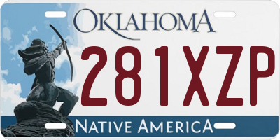 OK license plate 281XZP