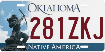 OK license plate 281ZKJ