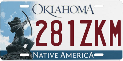 OK license plate 281ZKM