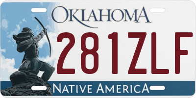 OK license plate 281ZLF