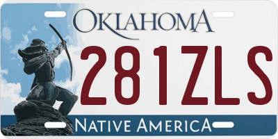 OK license plate 281ZLS