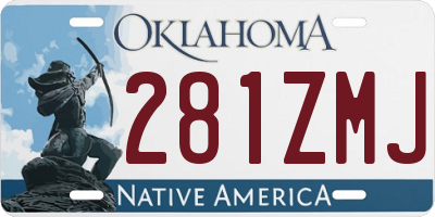OK license plate 281ZMJ