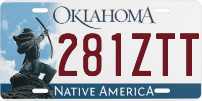 OK license plate 281ZTT