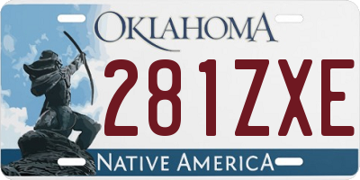 OK license plate 281ZXE