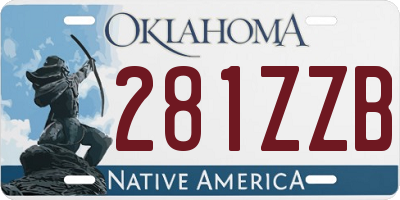 OK license plate 281ZZB