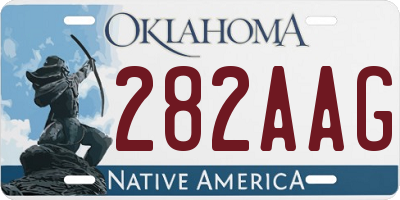 OK license plate 282AAG