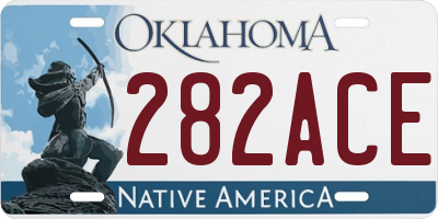 OK license plate 282ACE