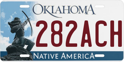 OK license plate 282ACH