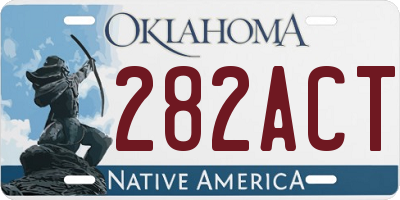 OK license plate 282ACT