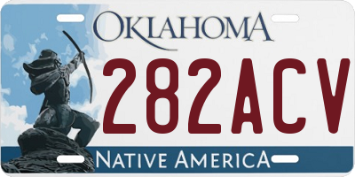OK license plate 282ACV