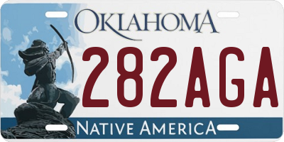 OK license plate 282AGA