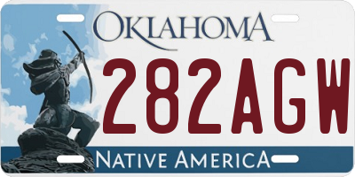 OK license plate 282AGW