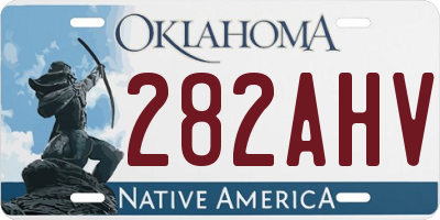 OK license plate 282AHV