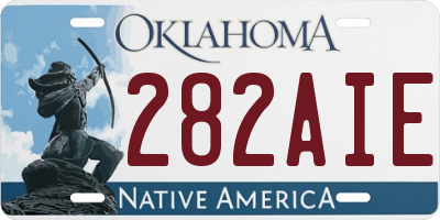 OK license plate 282AIE