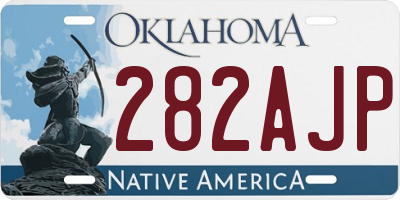 OK license plate 282AJP