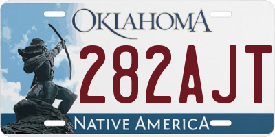 OK license plate 282AJT