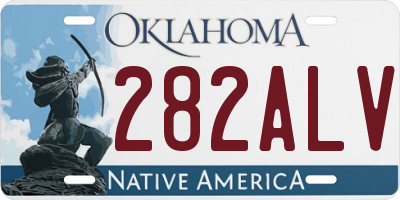 OK license plate 282ALV