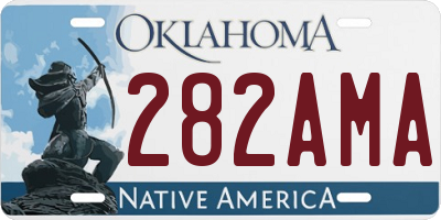 OK license plate 282AMA