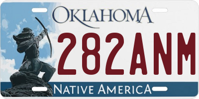OK license plate 282ANM
