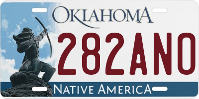OK license plate 282ANO