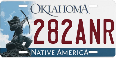 OK license plate 282ANR