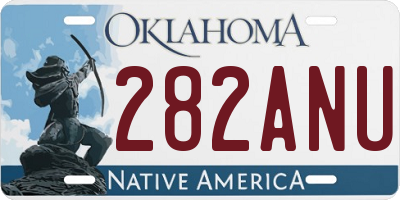 OK license plate 282ANU