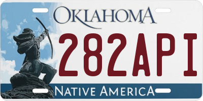 OK license plate 282API