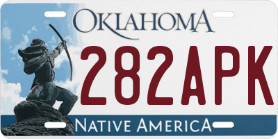 OK license plate 282APK