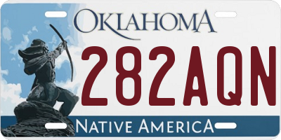 OK license plate 282AQN