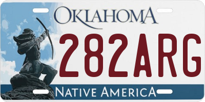 OK license plate 282ARG