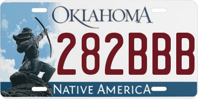 OK license plate 282BBB