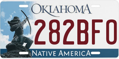 OK license plate 282BFO