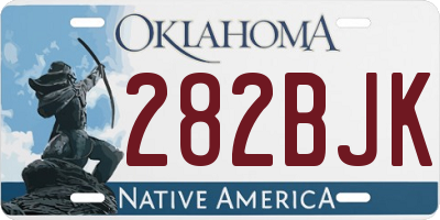 OK license plate 282BJK