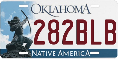 OK license plate 282BLB