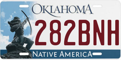 OK license plate 282BNH