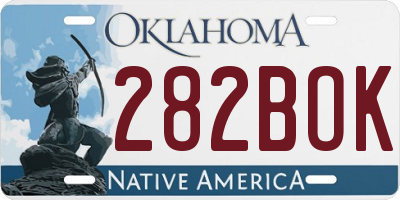 OK license plate 282BOK