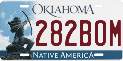OK license plate 282BOM